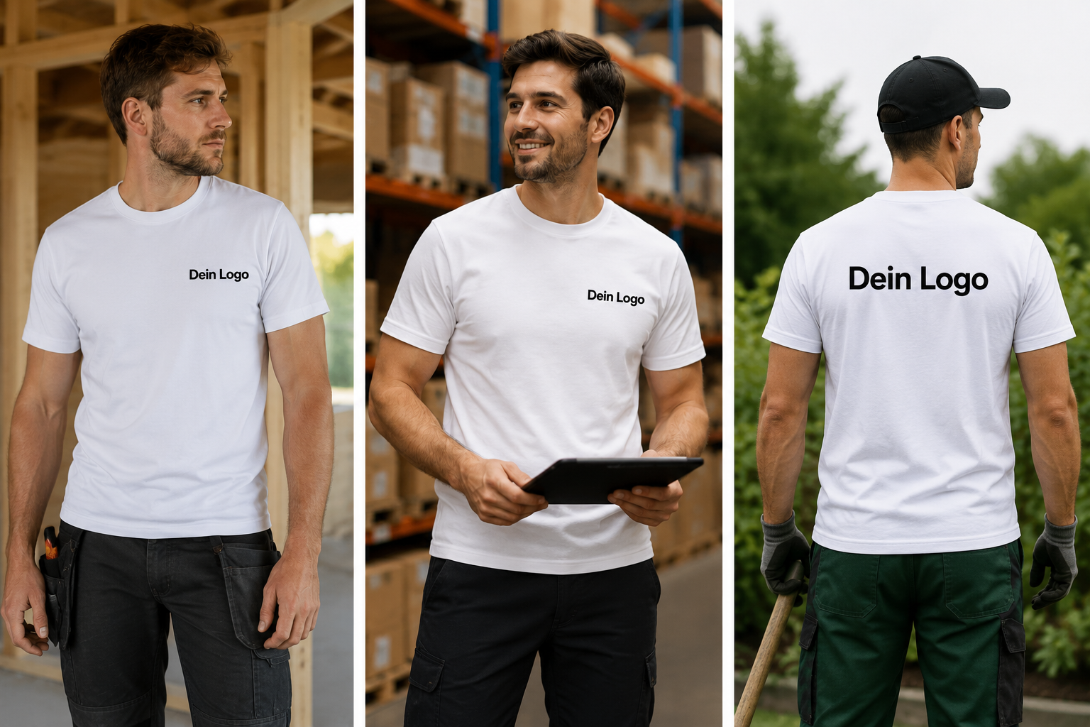 Basic T-Shirt mit Firmenlogo – personalisiert | BC150 | 150 g/m²- Man